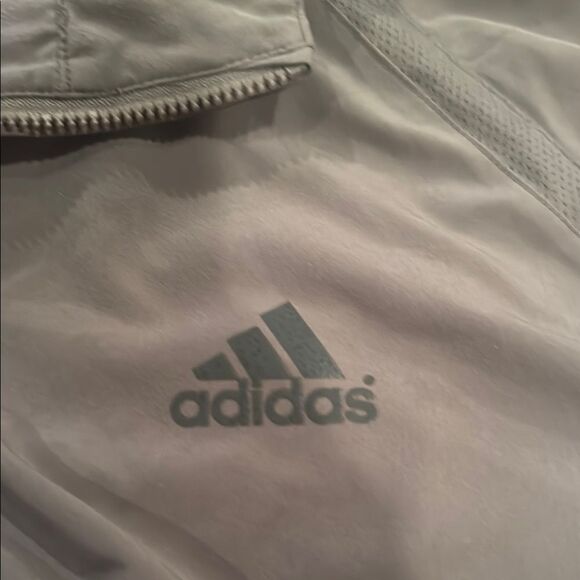 Adidas Charcoal Pullover Jacket Three Stripe Size 2X Men’s Grey Vented Back - Picture 6 of 7